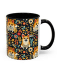 Corgi Rainbow Vine Dream Accent Coffee Mug