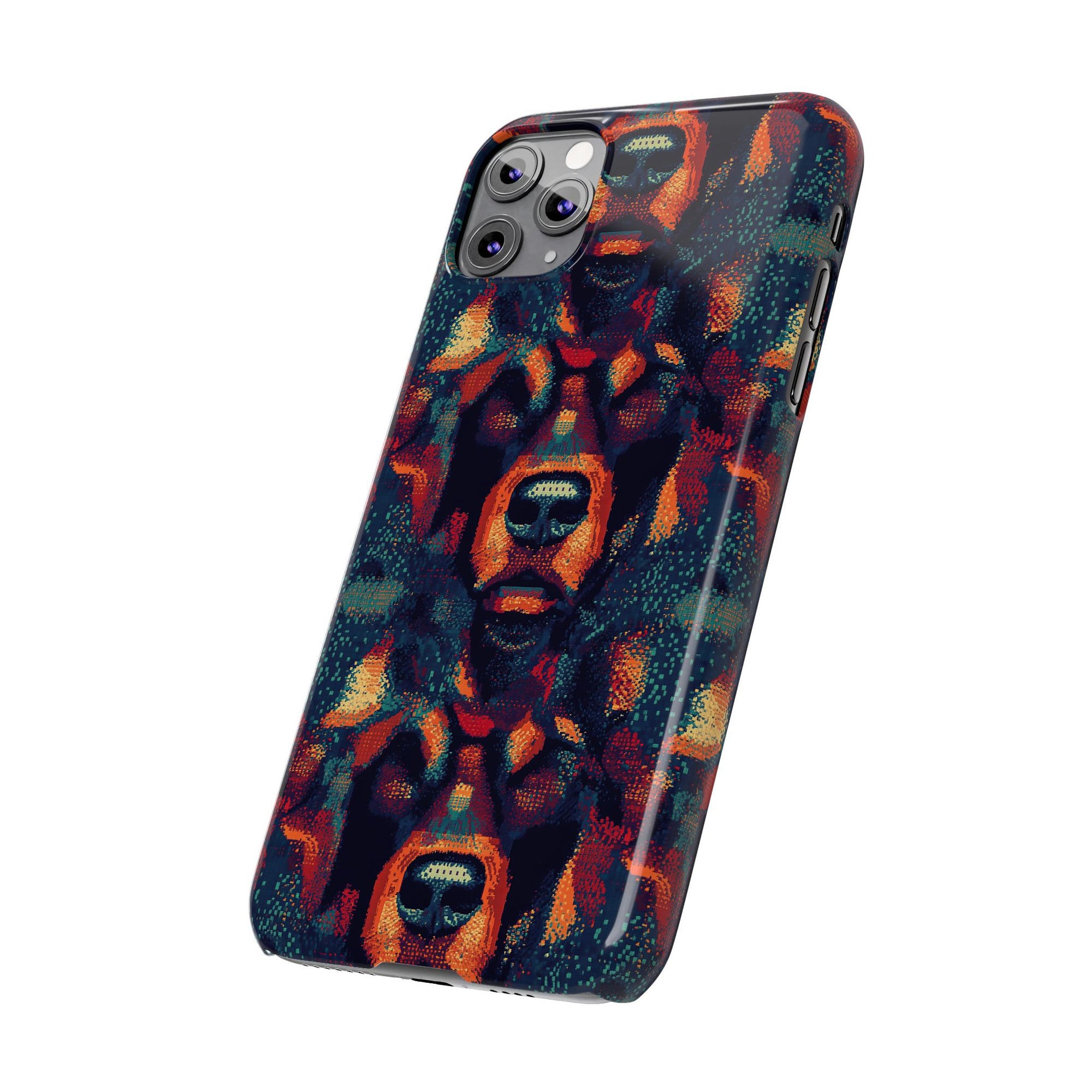 Rustic Rottie Charm Slim Phone Cases