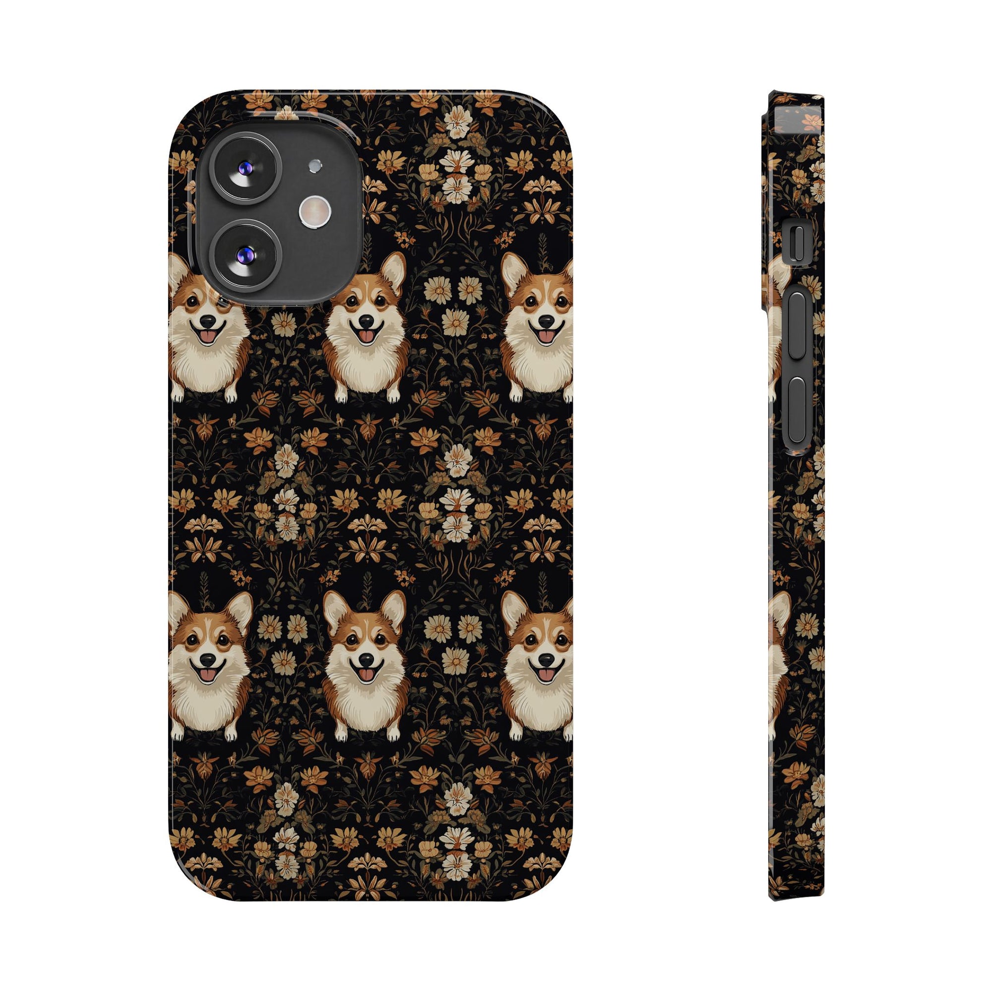 Nighttime Corgi Glow Stride Slim Phone Cases