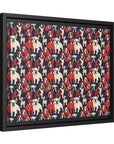 Bulldoggy Bliss Chomper Matte Canvas, Framed