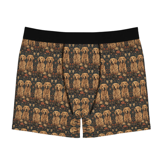 Fanciful Golden Paradise Blossom Men's Boxer Briefs