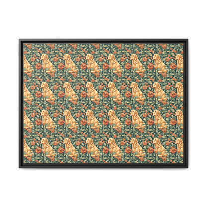 Blooming Goldie Glam Matte Canvas, Framed