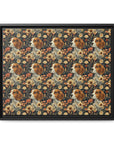 Beagle Blossoms Matte Canvas, Framed