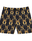 Majestic Hound Couture: German Shepherd LuxeBlend Men's Mid-Length Swim Shorts