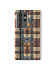 Pawsome Rottweiler Royalty Plaid Flip Cases