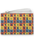 Frenchie Pop Art Pawfection Grid Clutch Bag