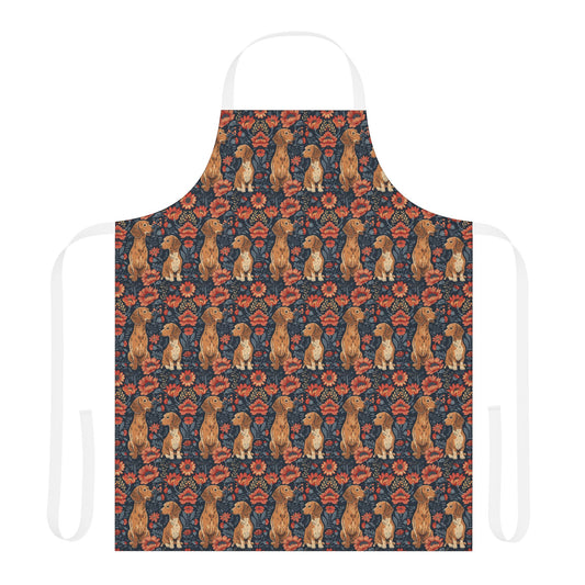 Floral Pawsome Dachsund Delight Apron