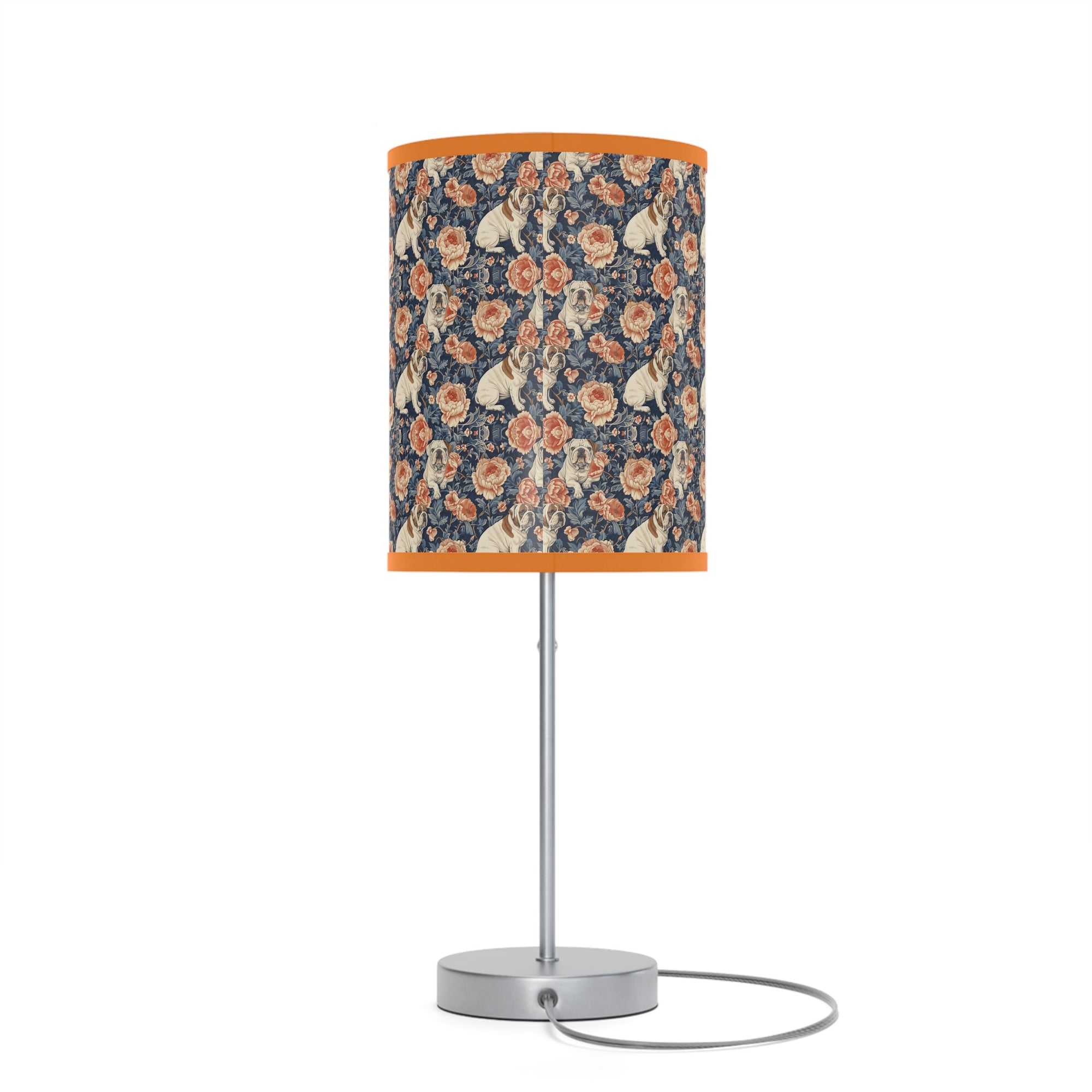 Blooming Bulldog Beauty Lamp on a Stand