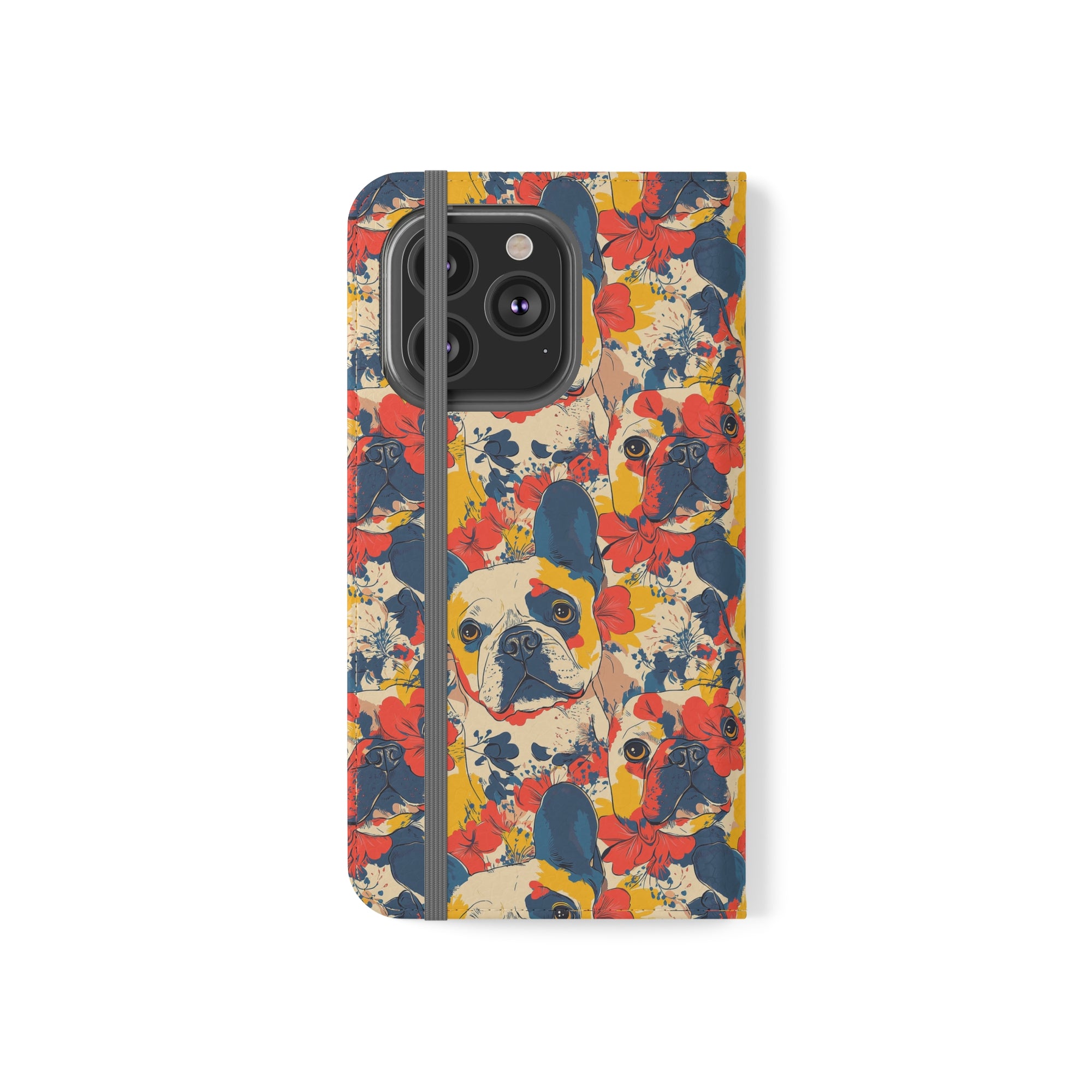 Bloom Pup Frenchietastic Splatter Flip Cases