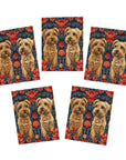 Yorkie Charm Twins Greeting Cards (5-Pack)