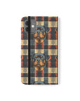 Pawsome Rottweiler Royalty Plaid Flip Cases