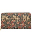 Blooming Pug Paradise Zipper Wallet