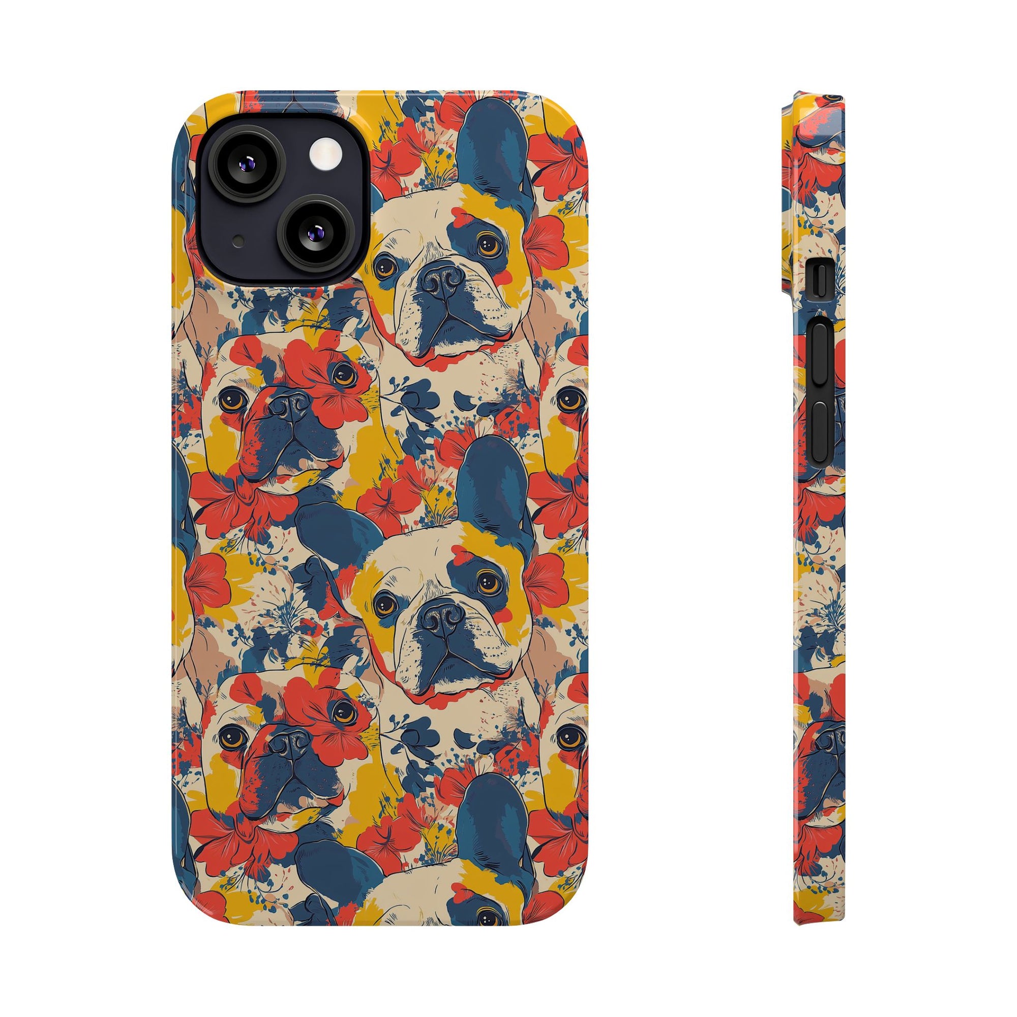 Bloom Pup Frenchietastic Splatter Slim Phone Cases