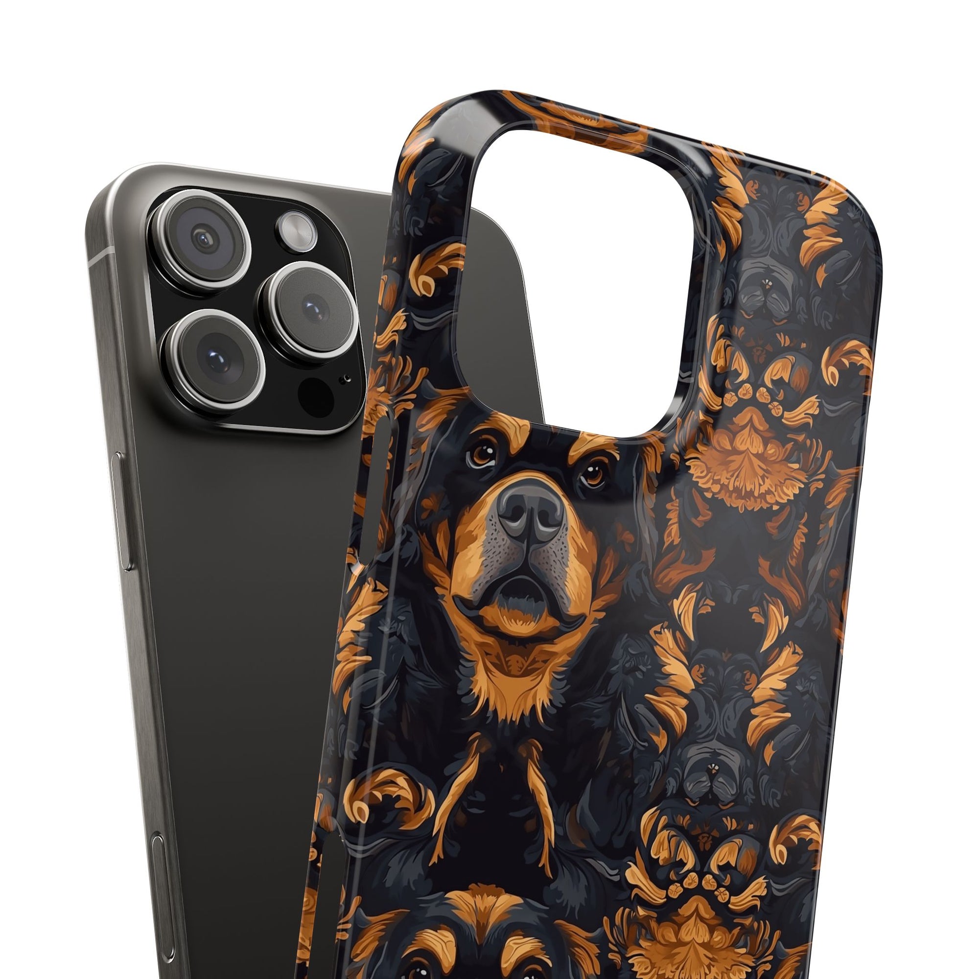 Modern Rottweiler Royalty Slim Phone Cases