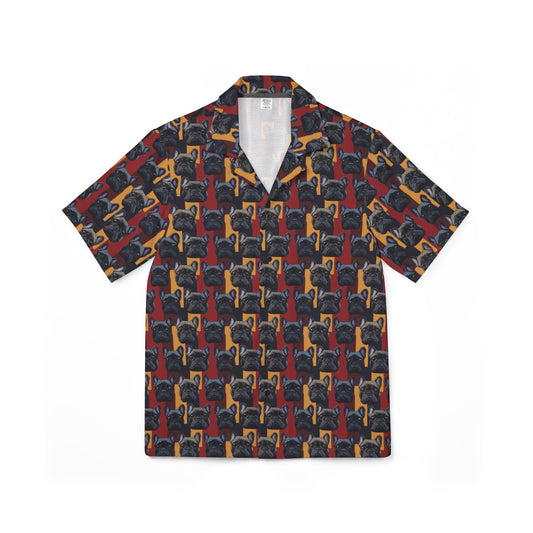 Chic Canine Checkmate - Frenchie Edition Men's Hawaiian Camp Shirt