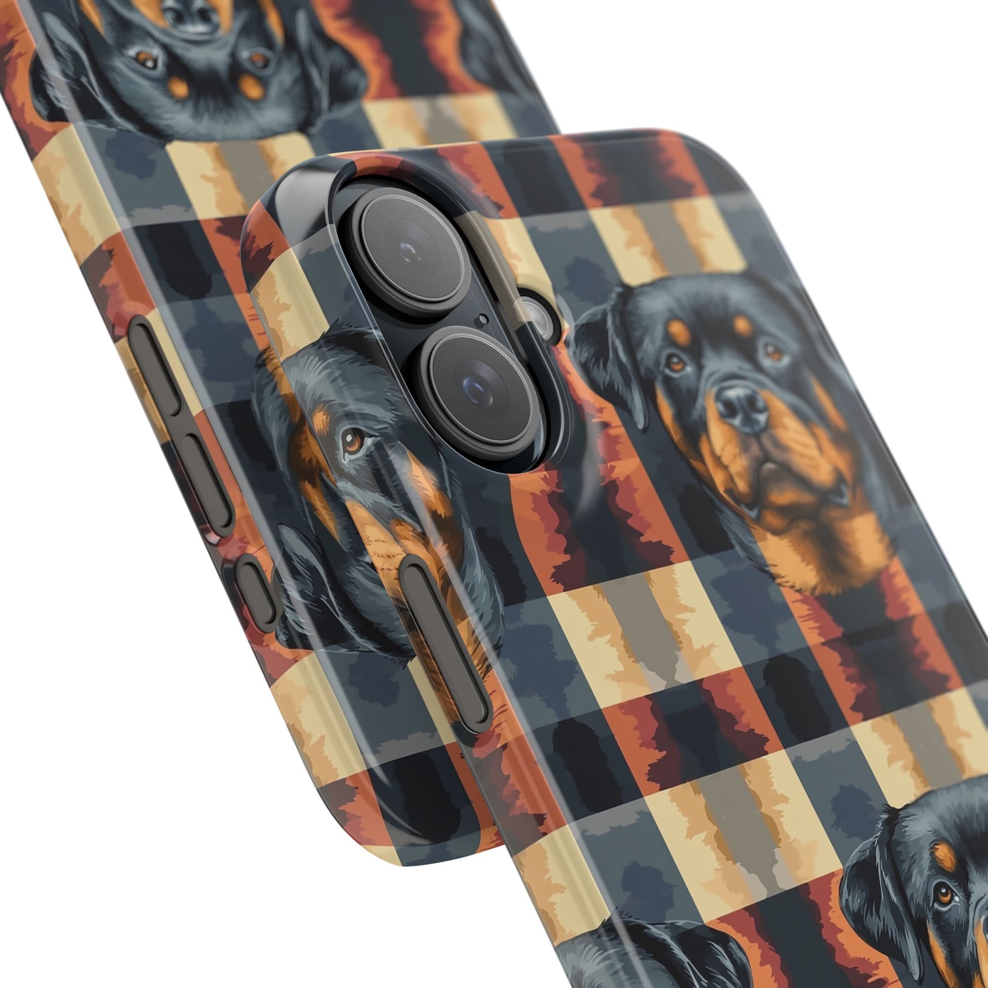 Pawsome Rottweiler Royalty Plaid Slim Phone Cases