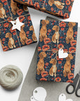 Floral Pawsome Dachsund Delight Gift Wrap Papers