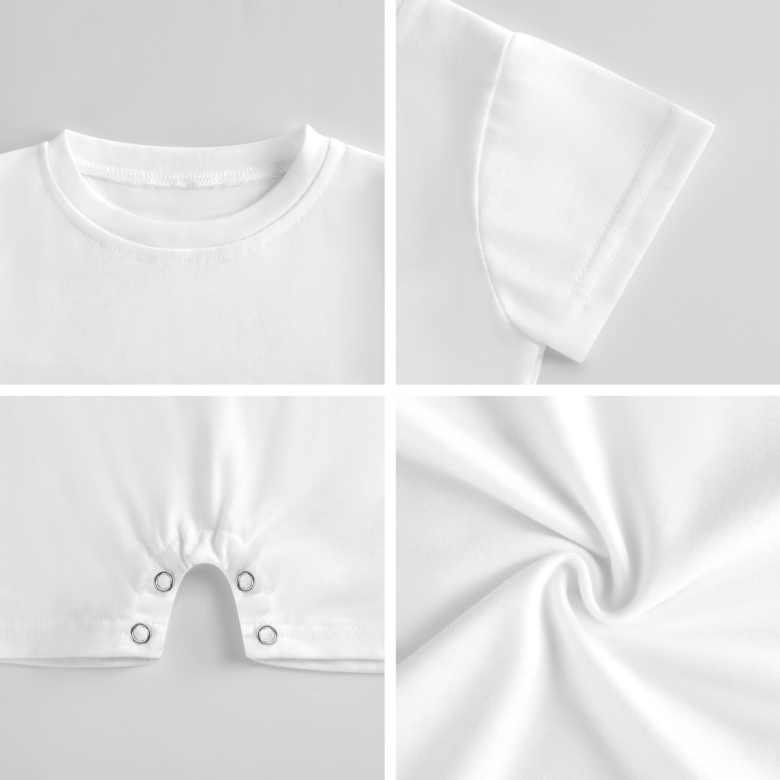 180gsm Faux Cotton Short Sleeve Baby Bodysuit Romper PLR (All-Over Printing)