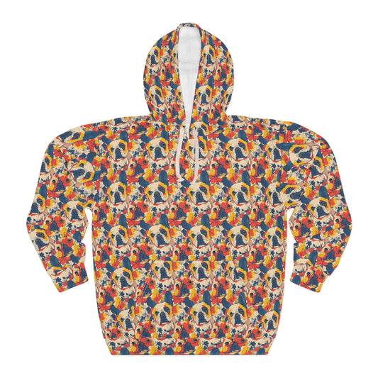 Bloom Pup Frenchietastic Splatter Unisex Pullover Hoodie