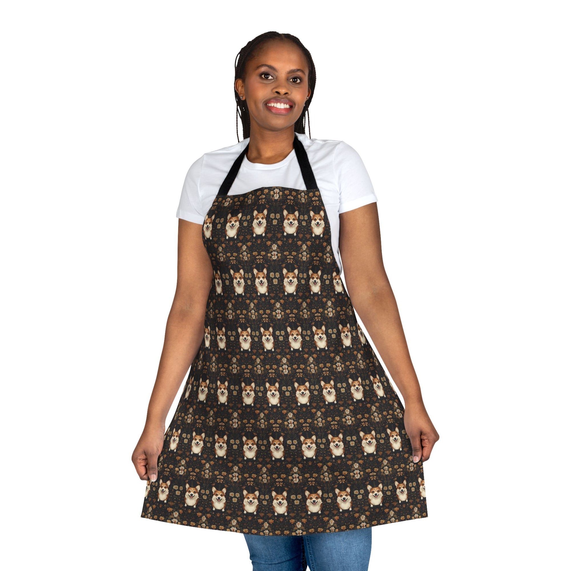 Nighttime Corgi Glow Stride Apron