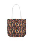 Floral Pawsome Dachsund Delight Canvas Tote Bag