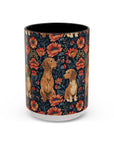 Floral Pawsome Dachsund Delight Accent Coffee Mug