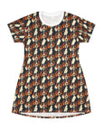 Beagle Glimmer Gaze Glamour T-Shirt Dress