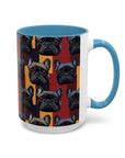 Chic Canine Checkmate - Frenchie Edition Accent Coffee Mug