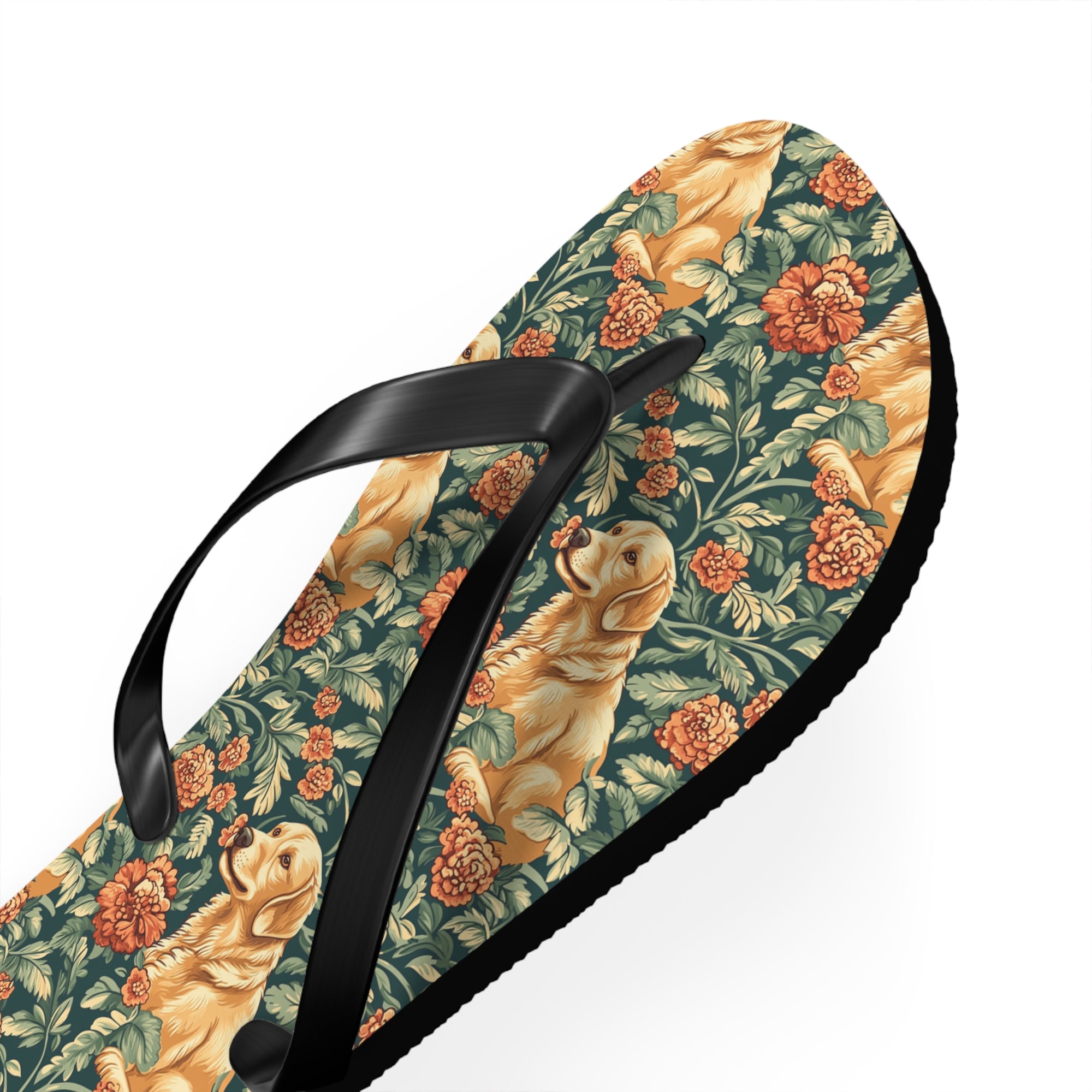 Blooming Goldie Glam Flip Flops