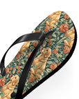 Blooming Goldie Glam Flip Flops