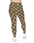 Corgi Rainbow Vine Dream Plus Size Leggings