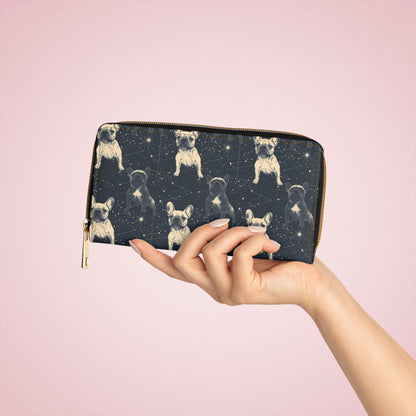 Frenchie Celestial Soar Zipper Wallet