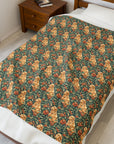 Blooming Goldie Glam Velveteen Plush Blanket