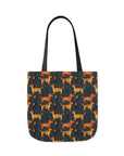 Dapper Dachshund Noir Glow Canvas Tote Bag