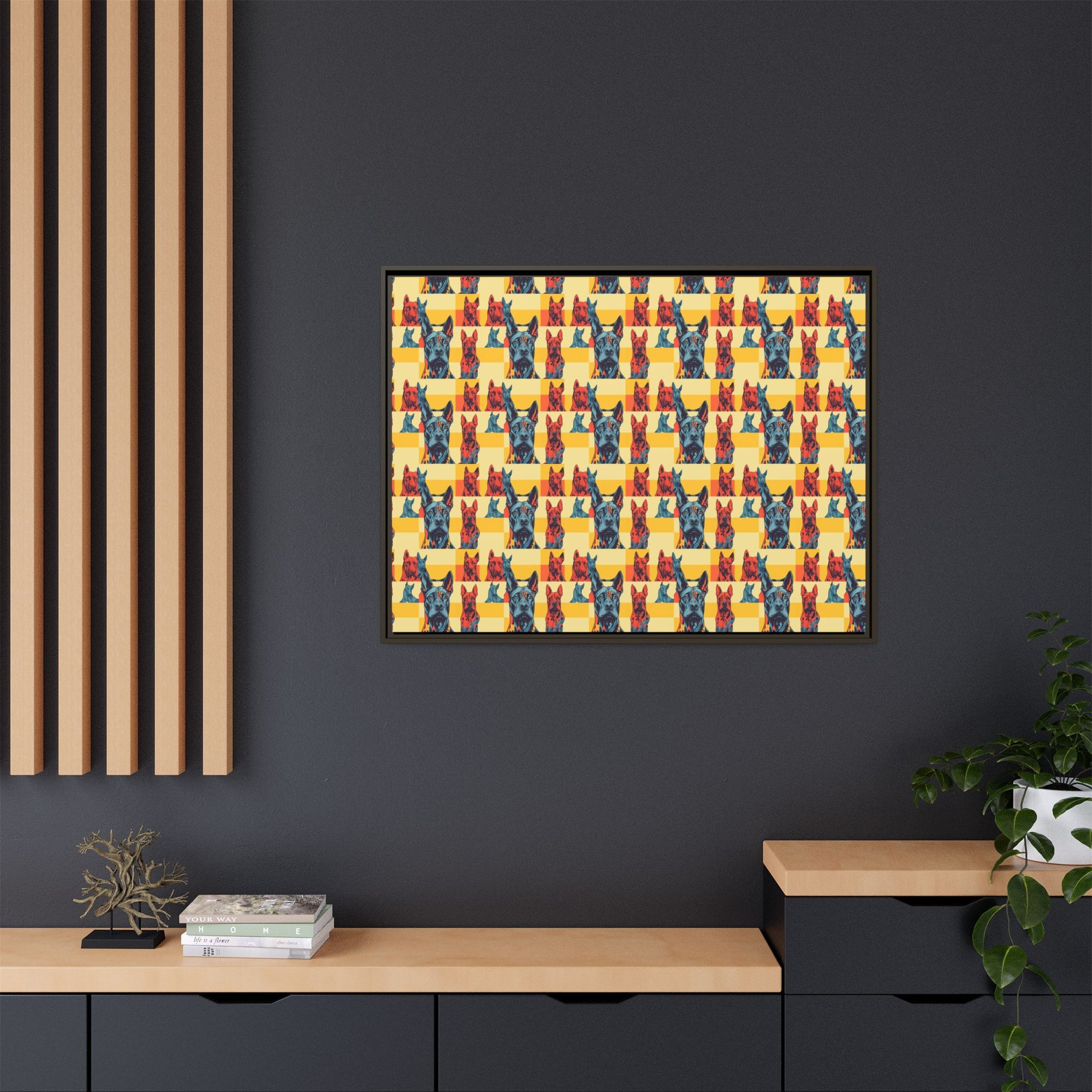 Dane-tastic Marvelous Mutt Mode Matte Canvas, Framed