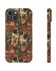 Blooming Pug Paradise Slim Phone Cases