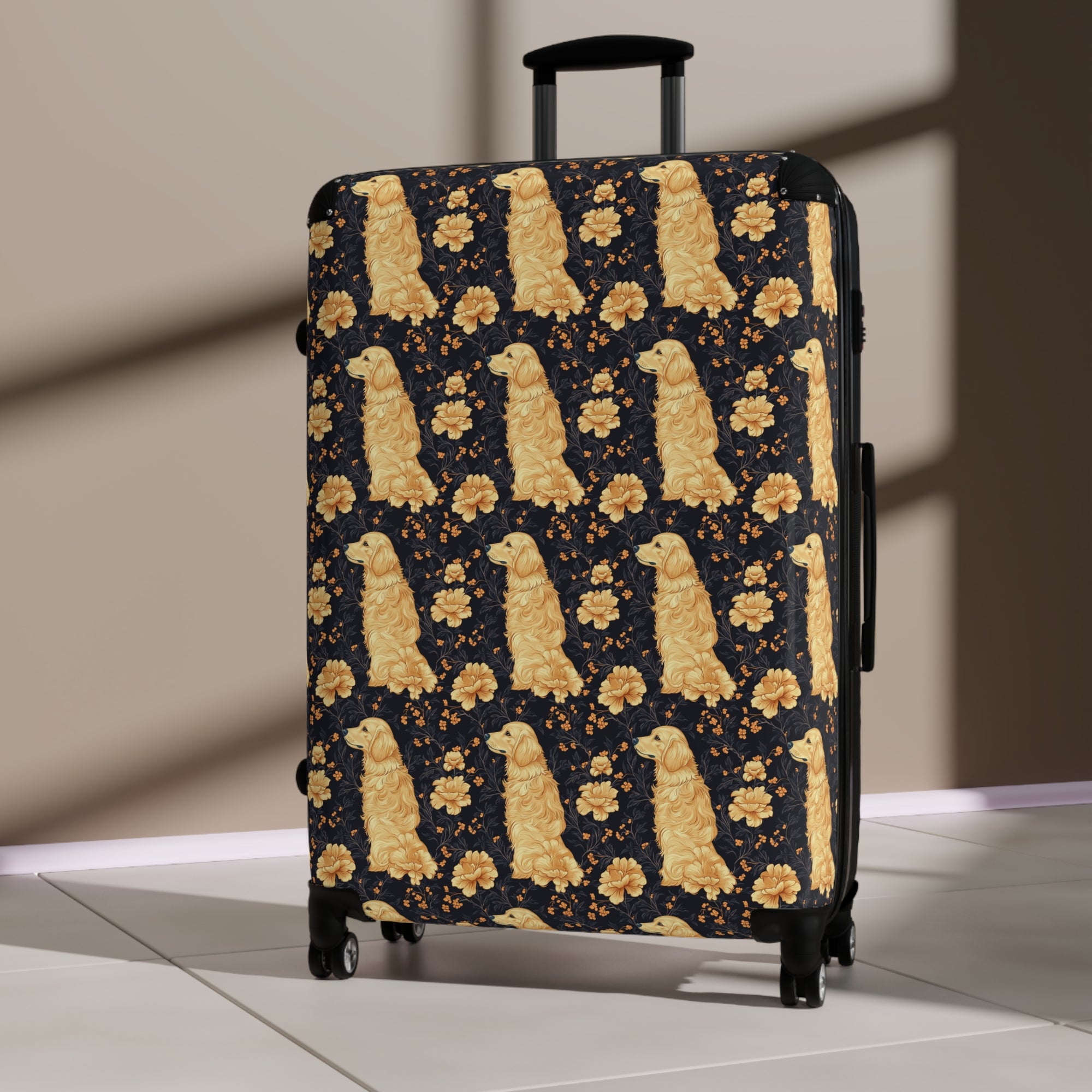 Golden Paws Floral Frenchie Suitcase