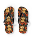 Golden Pawsatronic Tapestry Flip Flops