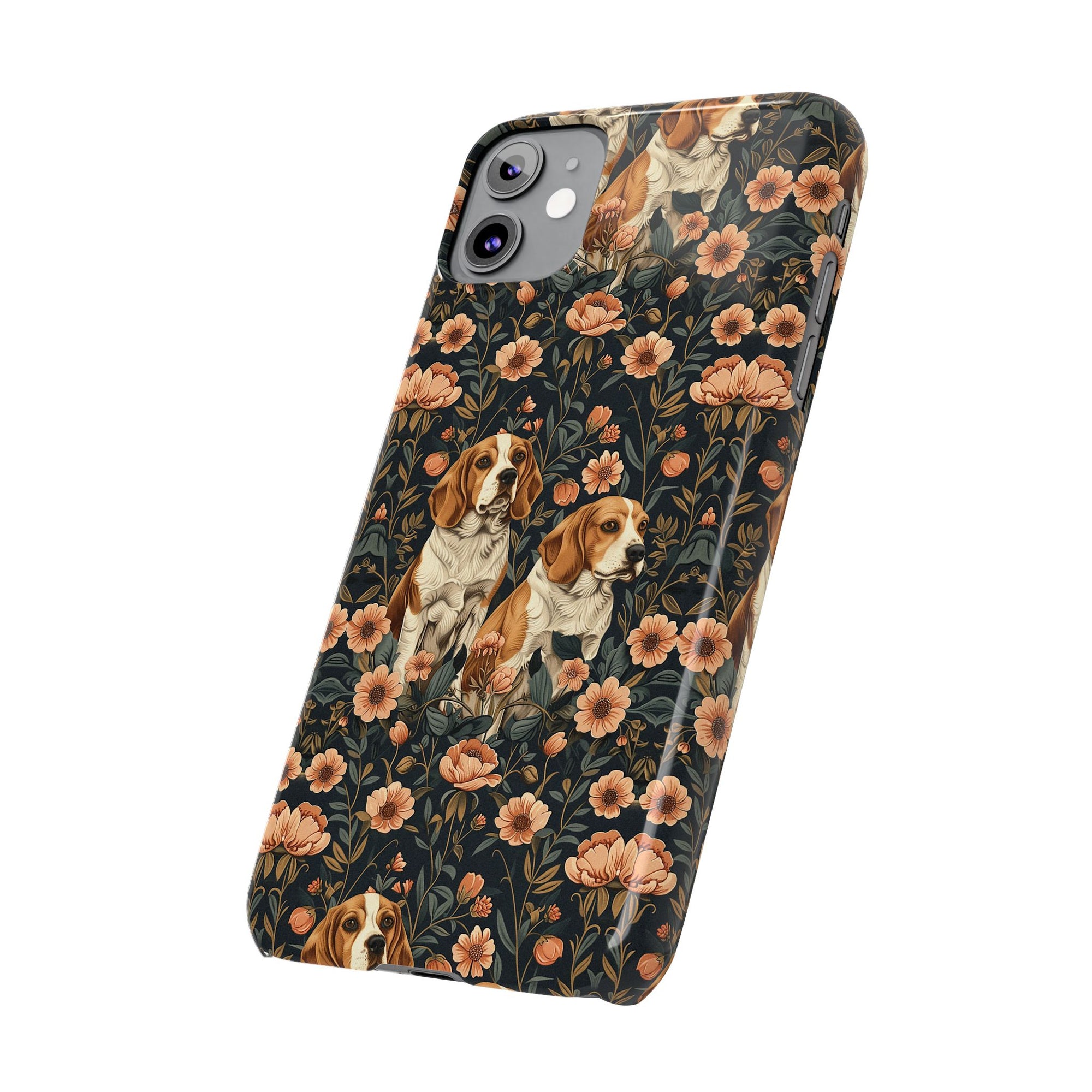 Beagle Blossom Bonanza Slim Phone Cases