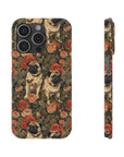 Blooming Pug Paradise Slim Phone Cases