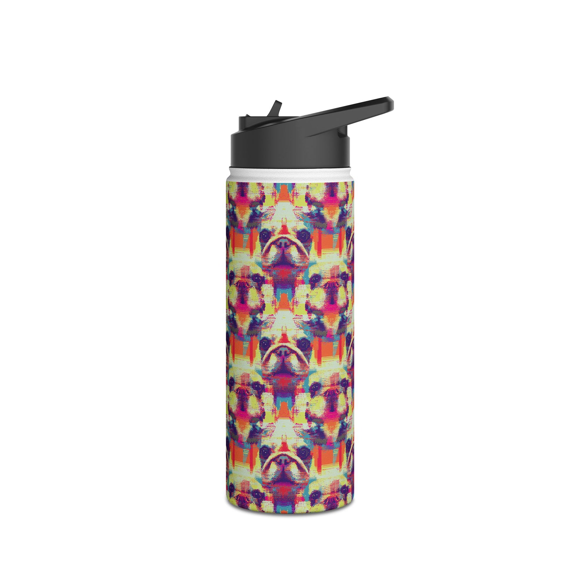 Glitchy Bulldog Blitz Stainless Steel Water Bottle