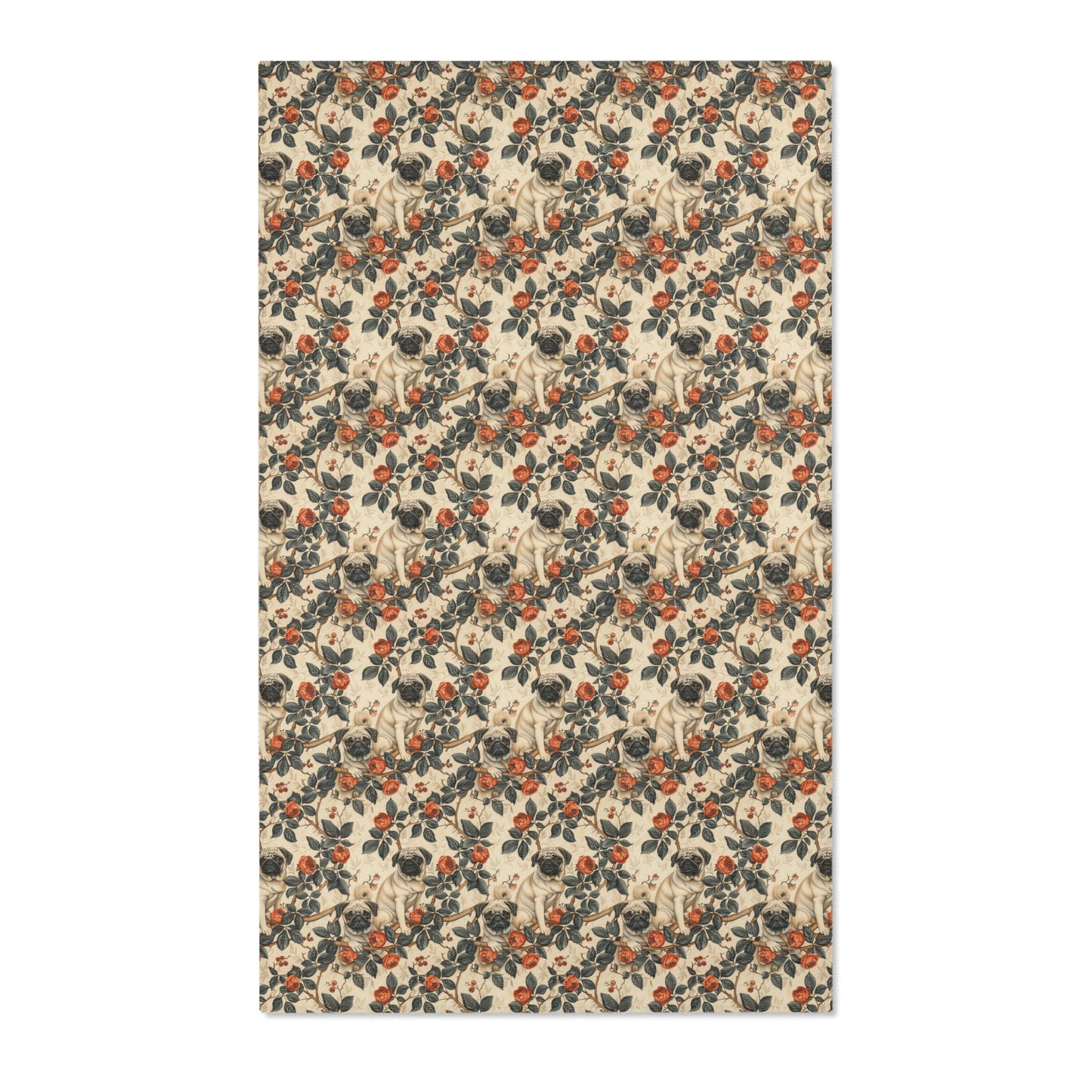 The Pug Elysium - Creamy Luxury Area Rug