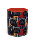 Chic Canine Checkmate - Frenchie Edition Accent Coffee Mug