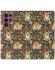 Corgi Rainbow Vine Dream Flip Cases