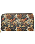 Beagle Blossoms Zipper Wallet