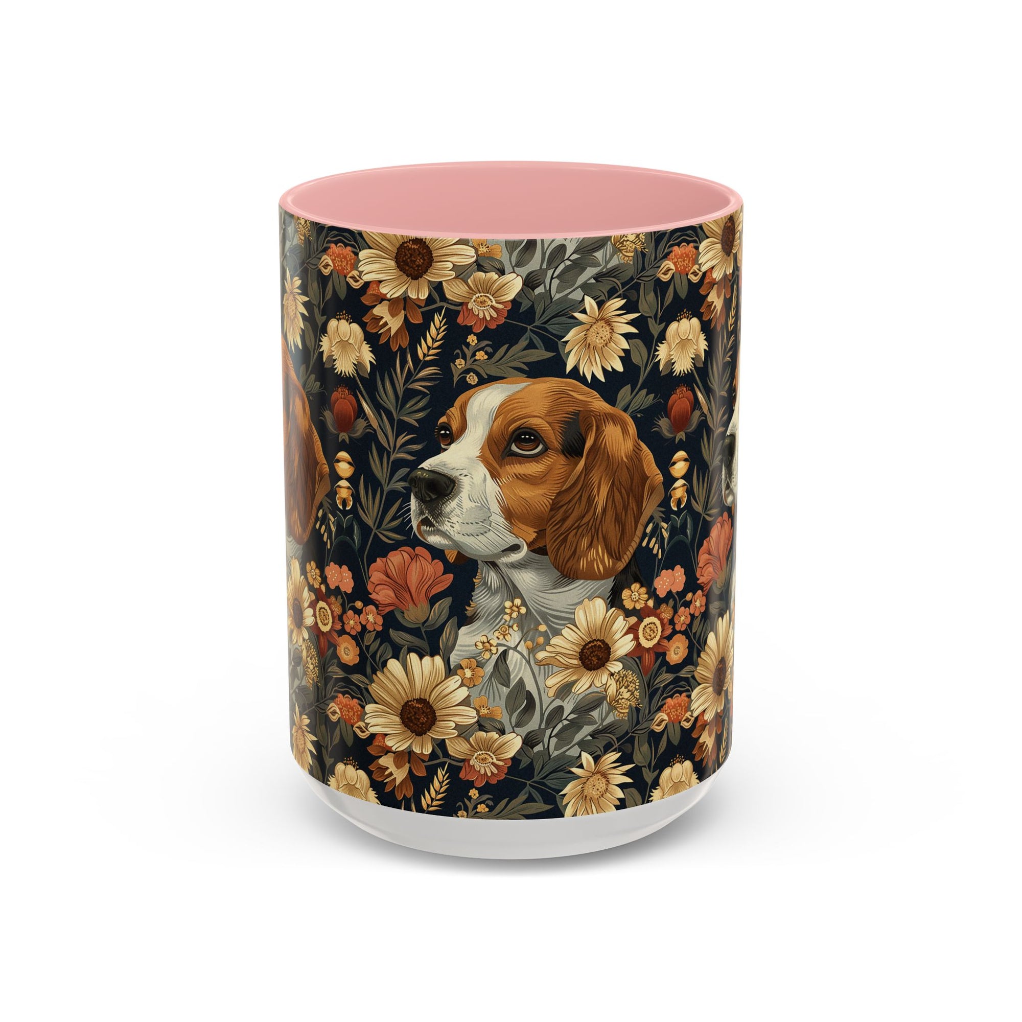 Beagle Blossoms Accent Coffee Mug