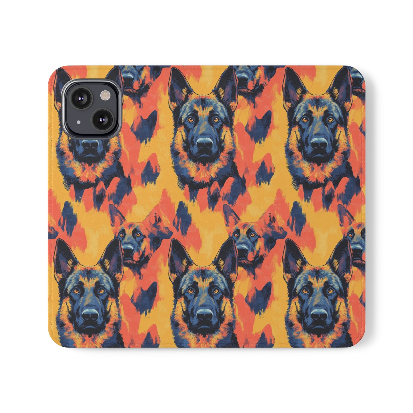 Impressionistic German Shepherds Flip Cases