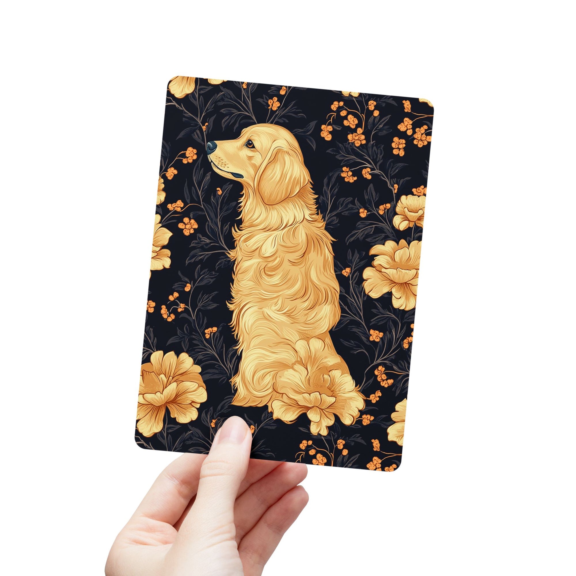 Golden Paws Floral Frenchie Postcards