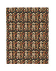 Blossoming Labradors Bouquet Velveteen Plush Blanket