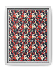 Bulldoggy Bliss Chomper Matte Canvas, Framed